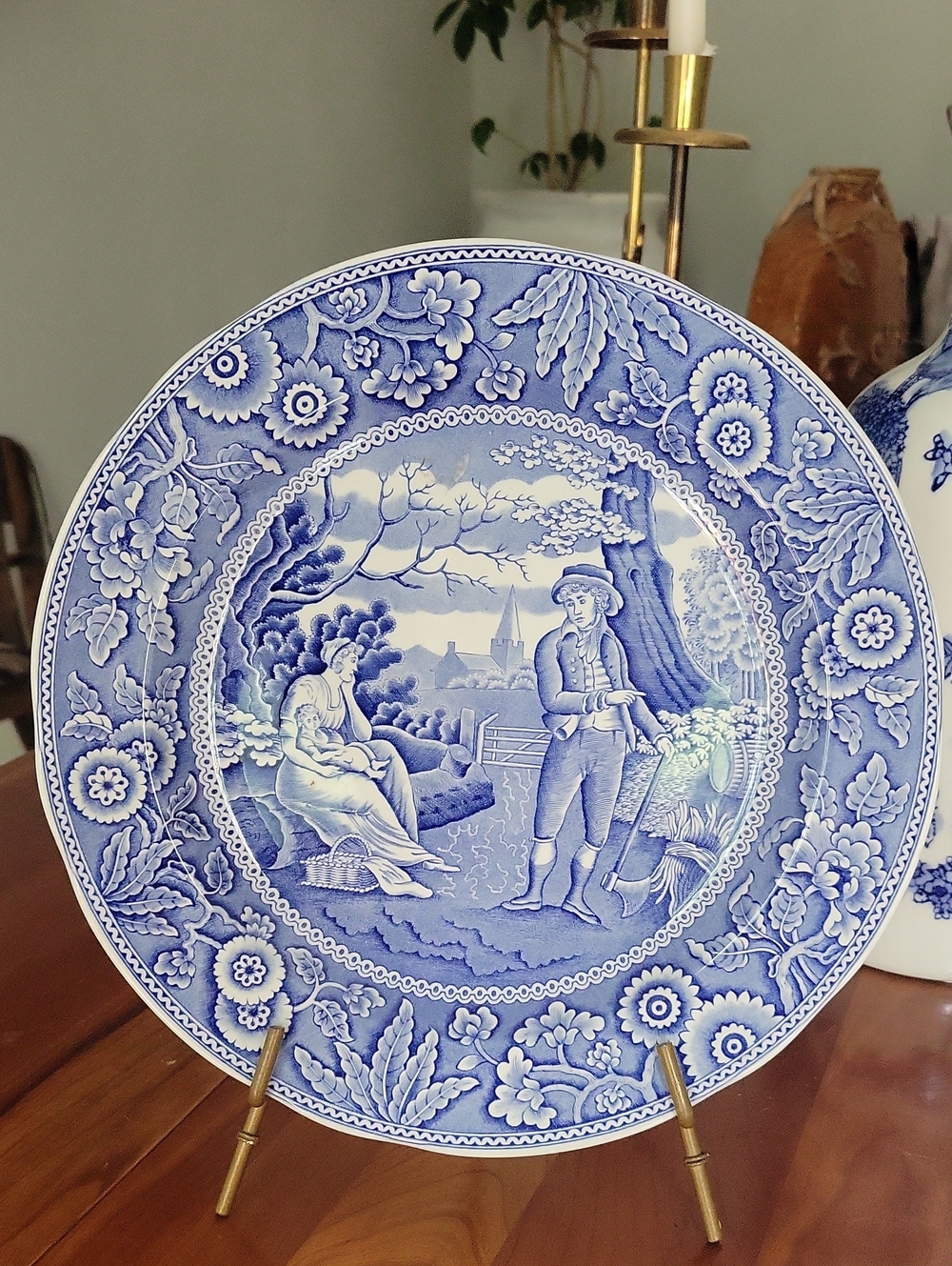 Spode Blue and White 'Woodman' Decorative Plate